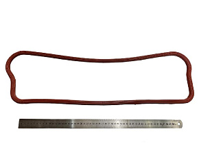 Прокладка клапанной крышки улучшенная бензомаслостойкая резина (красная) ЯМЗ-236 (MR)