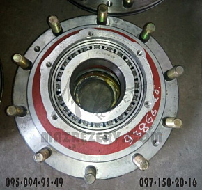 Ступица полуприцепа в сборе (подш,манж,болты) (10 болтов подш. 7718) (МАЗ)  Н=270 мм