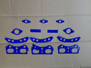 К-кт прокладок ГБЦ общ. гол. (резинки+уплотнители) 236НЕ,БЕ (силикон синий) (Балаково)