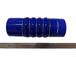 Патрубок интеркуллера гофрированный ЯМЗ-650 (79х250 mm d=79 mm) 4-х слойный (СИЛИКОН) С/К