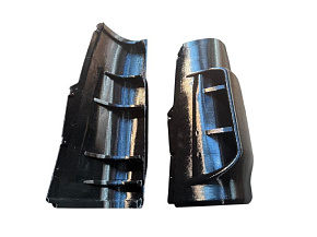 Панель передка нового образца левая (ноздря) (без кронштейнов, черная) ЕВРО-3 (MR)