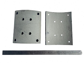 Накладка тормозная задняя (сверленная) Ш-220 mm (ТРИБО)