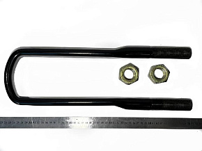 Стремянка задней рессоры с гайками (полный аналог ОАО "МАЗ") М30х2 L-430 mm (MR)
