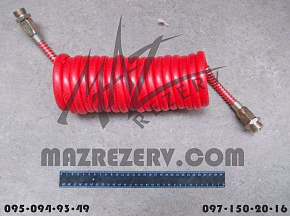 Пневмошланг витой М22х1,5 - М22х1,5 (красный) (Турция)