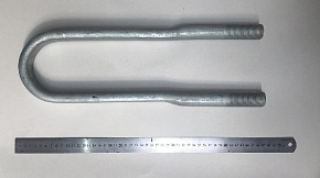 Стремянка задней рессоры нового образца (полукруглая) МАЗ М30х2 L-430 mm (МАЗ)