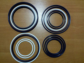 Р/к гидроцилиндра 5-ти шток. (РТИ+ФТОРОПЛАСТ)(D колец от 80-88 до160-170) (Гидромаш, Беларусь)