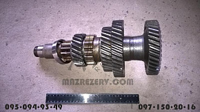 Вал промежуточный в сборе с шестернями КПП МАЗ-4370, ЗИЛ, ПАЗ (скоростная) (MAZREZERV)